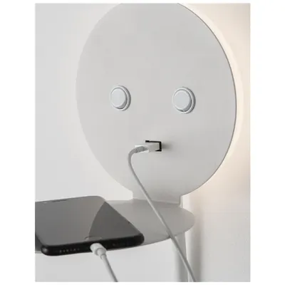 Plafoniera ECLIP Alb Aluminiu Adjustable Intrerupator On/Off USB Charger LED Samsung 230 Volt 3000K BackDeschis 6 Wat 310Lm Reader 3 Wat 210Lm IP20