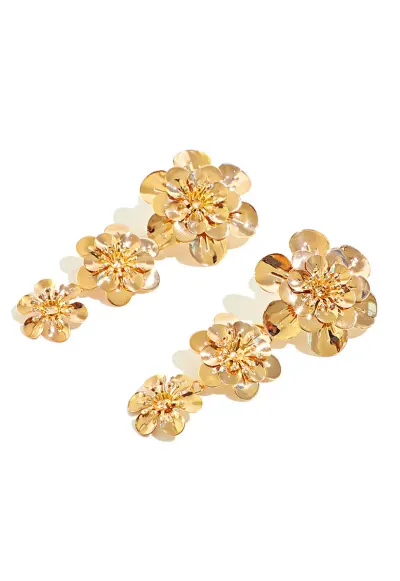 Cercei drop de aur de 18K filat - Auriu rose