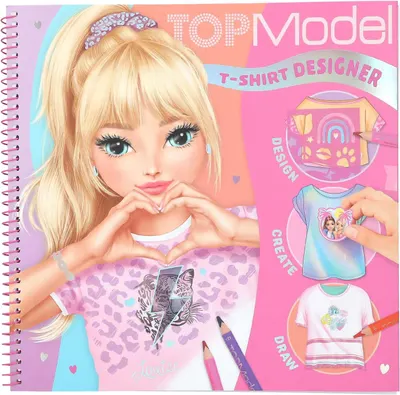 Carte de colorat Depesche TopModel - T-Shirt Designer