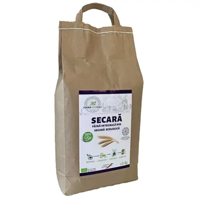 Faina integrala din secara, bio, 5kg, Ferma BioZoli