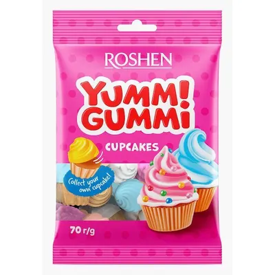 Jeleuri Yummi Gummi Cupcakes, 70g – Pachet En-gros