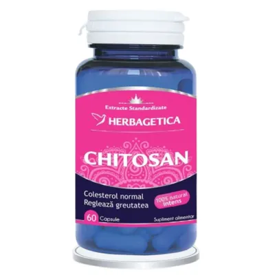 Chitosan, Herbagetica | 60 capsule