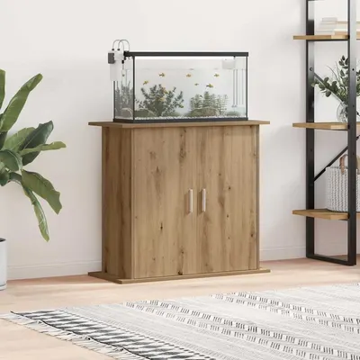vidaXL Suport pentru acvariu, stejar artizanal, 81x36x73 cm, lemn stratificat