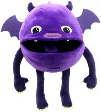Păpușă de teatru The Puppet Company - Baby Monster, 35 cm, violetă