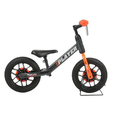 Bicicleta pentru copii fara pedale Qplay Portocaliu, sa reglabila si cadru otel, roti rezistente de spuma, cu lumini LED activate de miscare, suport de picioare generos, varsta 3-6 ani, roti din cauciuc plin