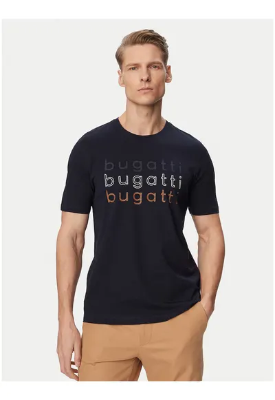 Tricou barbati - bleumarin - imprimeu grafic - bumbac