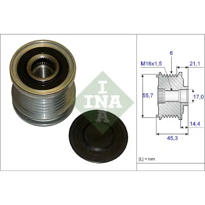 Sistem roata libera, generator INA 535 0036 10