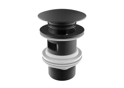 Ventil lavoar Roca Aqua A5054015NM, universal, push to open, Negru titan mat