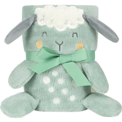 Păturică pentru bebeluși cu broderie 3D KikkaBoo - Sleepy Sheep