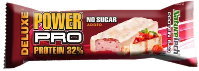 Baton energizant Strawberry Cheesecake Power Pro Deluxe, 80g, Nature Tech