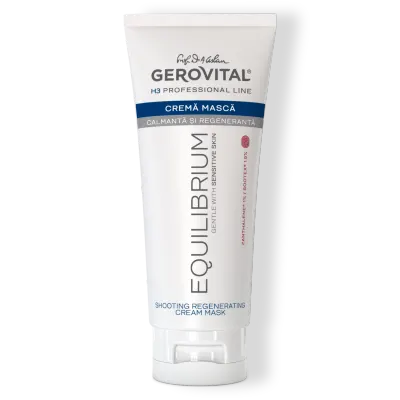 Cremă-mască Calmantă și Regenerantă Cu Vitamina A și Uleiuri Naturale Pentru Ten Uscat Sau Iritabil, Gerovital H3 Equilibrium, 200 Ml