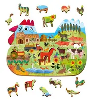 Puzzle din lemn - Ferma