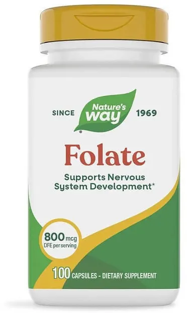 Folate, 800 mcg, 100 capsule, Nature’s Way