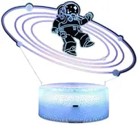 Lampă LED 3D Robetoy - Cosmonaut, 20 cm