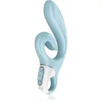 Satisfyer Love ME vibrator cu stimularea clitorisului Blue 22 cm
