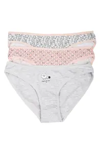 Chiloti clasici cu imprimeu With Love, set 3 buc (Marime chilot: S)