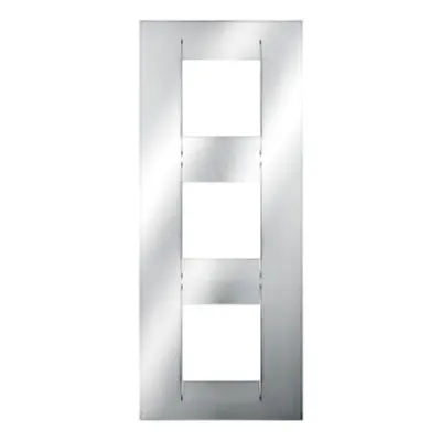 Placa ornament CProiector HORUS GEO International - IN METALLISED TECHNOPOLYMER - 2+2+2 modul VERTICAL - CHROME - CProiector HORUS