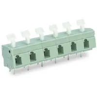 PCB terminal block; push-button; 2.5 mm²; Pin spacing 10/10.16 mm; 16-pole; suitable for Ex-e applications; CAGE CLAMP®; commoning option; 2,50 mm²; light gray