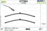 Lama stergator fata (2buc) Silencio Xtrm 650 550mm potrivit MERCEDES GLE (C167), GLE (V167), GLS (X167) 10.18-