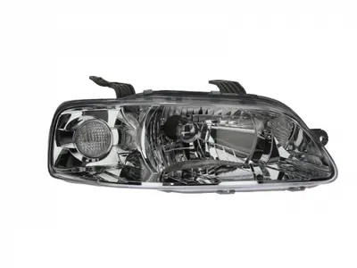 Far fata Dreapta (H4, electric, manual, fara motoras, culoare insert: cromat negru, culoare semnalizator: transparent) potrivit CHEVROLET AVEO KALOS; DAEWOO KALOS