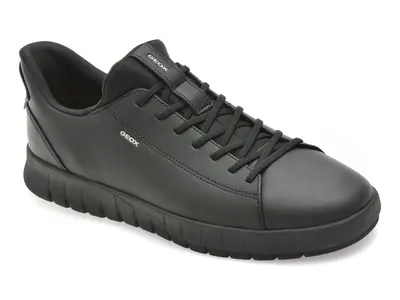 Pantofi sport GEOX negri, U65MAA, din piele naturala