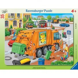 Puzzle masina de colectat gunoi 35 piese