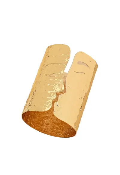 Bratara aurie - lata - forma de indragostiti - Diametru: 6 cm - Pauel C8