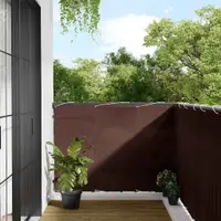 vidaXL Paravan de balcon, maro, 120x700 cm, 100% poliester oxford