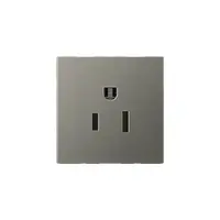 priza Arteor - US - 15 A / 127 V - 2P+E - 2 module - magnesium