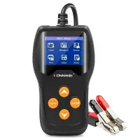 Tester profesional pentru baterii auto, Konnwei KW600, 12V, Display 2,4 inch, Graficul tensiunii, 100-2000 CCA 220AH, test de incarcare - pornire, test alternator, compatibil cu toate masinile / SUV-urile