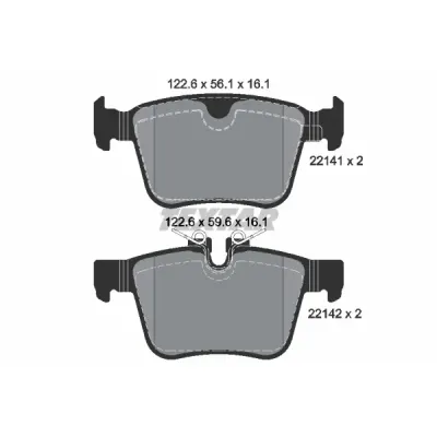 Set placute frana, frana disc TEXTAR 2214101
