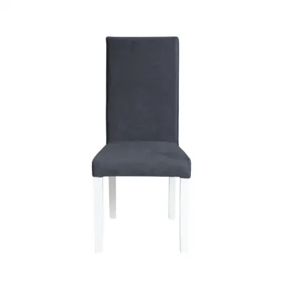 Scaun living TEO, picioare lemn alb, stofa z albastru, 46x60x98 cm