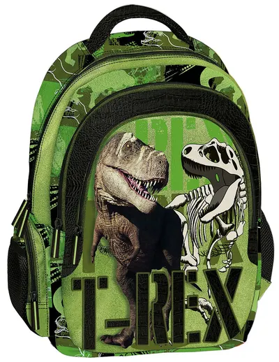 Ghiozdan școlar școlar Graffiti T-Rex - Cu 3 compartimente
