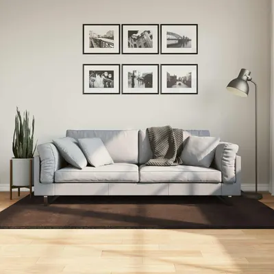 vidaXL Covor moale cu pile medie și spălabil HUARTE Maro 170 x 120 cm