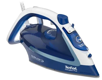 Fier de calcat Tefal - Easygliss Plus FV5735E0, 2500W, 45 g/min, albastru/alb