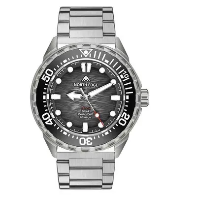Ceas Solar NORTH EDGE TRITON-TI Diver, Titan, Bezel Ceramic, 300M, 45.9mm