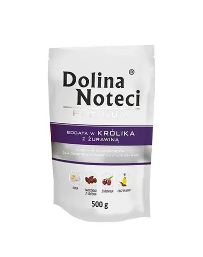 DOLINA NOTECI Premium Mix iepure și merișoare + rață și dovleac 20x500 g hrană umedă pentru câini