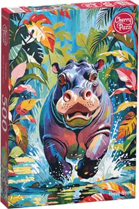 Puzzle Cherry Pazzi din 500 piese - Hipopotam fericit