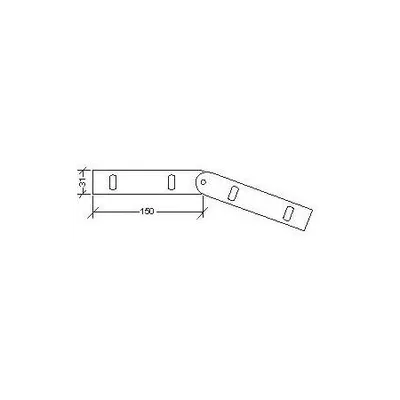 Conector flexibil pentru jgheab metalic H 60+accesorii