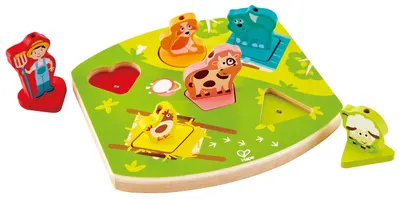 Puzzle din lemn Hape - Ferma muzicala