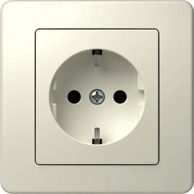 Ekonomik Priza SCHUKO 1P 16A ST IP20 Crem, TEM Modul TEM-VE10IW-B