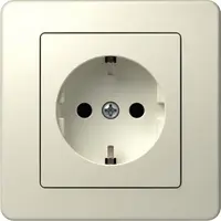 Ekonomik Priza SCHUKO 1P 16A ST IP20 Crem, TEM Modul TEM-VE10IW-B