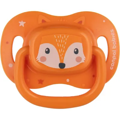 Canpol babies Cute Animals Soother 6-18m suzetă Orange 1 buc