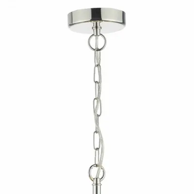 Lampa suspendata Cristin 4 Light Pendant Polished Nickel With Ivory Shade