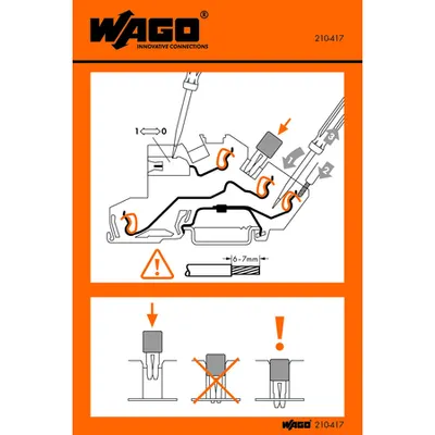 Stickers for operating instructions; for multilevel installation terminal blocks with CAGE CLAMP® COMPACT; 775 Series