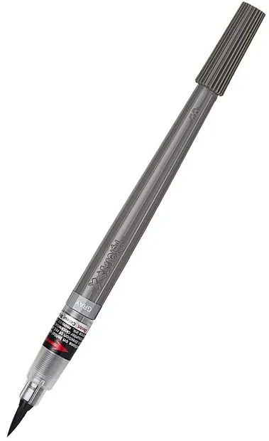 Pensula Pentel - Art Colours Pigm, gri