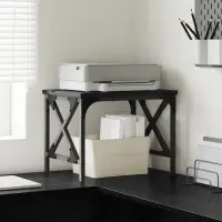 vidaXL Suport pentru imprimantă Stejar Negru 40 x 30 x 31 cm