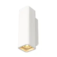 Corp iluminat de perete, aplica, PLASTRA lumina de perete, QPAR51, patrat, ipsos alb, sus / jos, max. 35 W,
