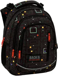 Ghiozdan școlar BackUp R - Pac-Man, cu 3 compartimente