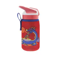 Recipient din Tritan - Summit Cap - Neoprene Cover - Red, 450 ml
